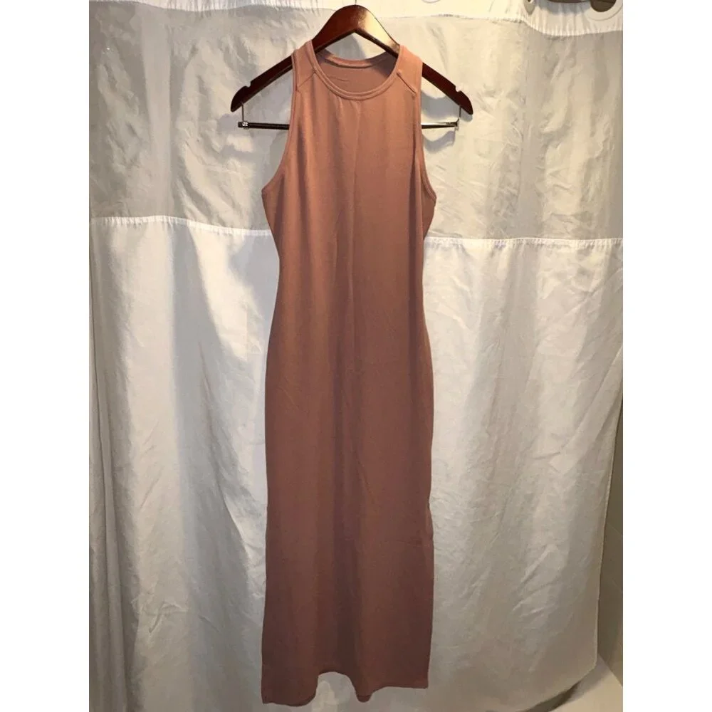 Like New Lululemon Get Going Midi Dress Red Dust Nulu Racerback Tank Size 4 S - Picture 14 of 15